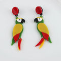 2024 New Animal Long Bird Parrot Acrylic Earrings Handmade Creative Earrings for Women