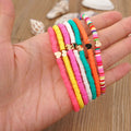 BP1031 Chic Food Jewelry Small 18k Gold Accents Beaded Multi Colored Fancy Fruity Fruit Stacking Bracelets