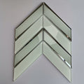 Modern Gray White Parallelogram Glass Mosaic Electroplate Glossy Silver Plating Frame Kitchen Backsplash Interior Wall 6mm/8mm
