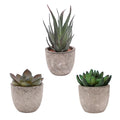 Retro Artificial Succulents Simulation Green Plants Creative Potted Bonsai Decor for Home