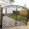 Custom Ornamental Hand Forged Ironwork Wrought Iron Main Driveway Main Gates Painting