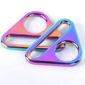 Hot Sale 32mm Metal Triangle Strap Ring Buckle Slider Rainbow Adjustable Buckle