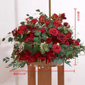 O-X826 OEM Silk Flowers Arrangements for Weddings White Pink Blue Wedding Decoration Table Centerpiece Flower Ball Flower Row