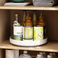 360 Rotation Non-Skid Pantry Cabinet Lazy Susan Turntable with Wide Base Storage Bin Rotating Organizer for Kitchen Seasoning