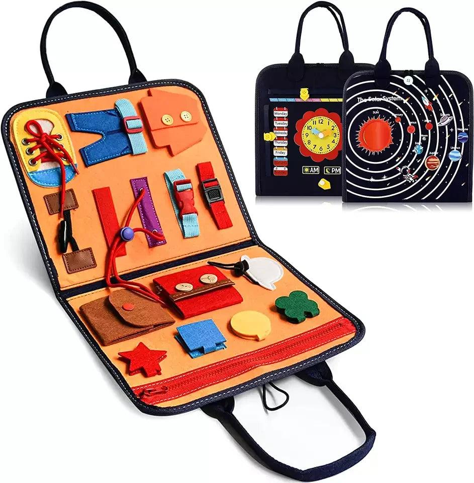 2025 New Sensory Toys Preschool Toddler Activities Board Educational Travel Toys Montessori Toys Felt Busy Book