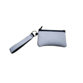 RubySub White Neoprene Custom Sublimation ID Card Holder With Lanyard Storage Bag