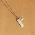 Stylish Pendant Anchor Bar Double Charm Necklace Minimalist Design Everyday Wear Versatile Accessory
