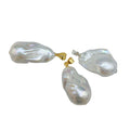 925 Sterling Silver Pendant Genuine Real Big Large 15-18mm Baroque Pearl Natural Fresh Water Pearl Pendant