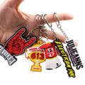 Cheap logo Customized Polo Shirt Soccer Club Keyring Sport Football Soccer Key Chain PVC Rubber Keychain