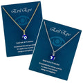 SC Hot Selling Stainless Steel Good Luck Protection Necklace Gift Fashion Three Sides Evil Blue Eye Pendant Necklace for Women
