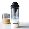 400ml High Boron Glass Bottle Stainless Steel Whisk Heads Milk Frother.