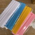4 Pcs Plastic Cake Decorating Comb Icing Smoother Cake Scraper Tool Set