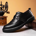 Mens Leather Shoes Comfortable Soft Sole Simple and Lightweight Breathable Business Formal Leather British Leather Shoes