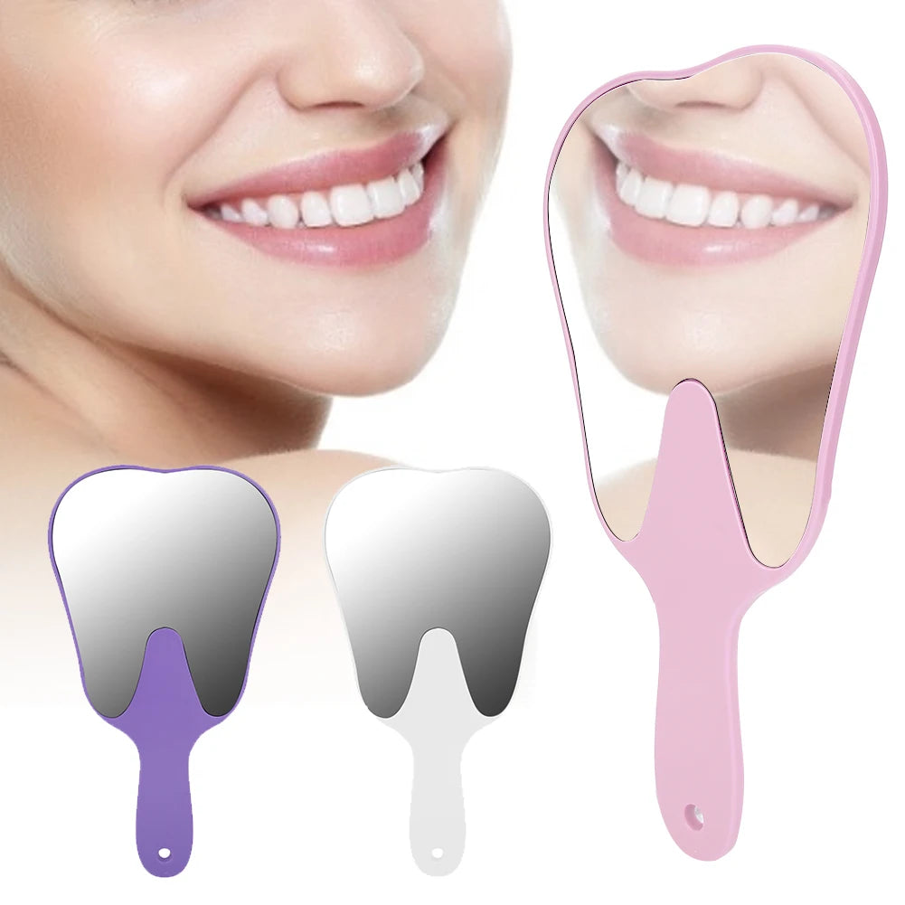 Glass Dental Mouth Mirror Handle Tooth Shaped Tooth Examination Inspection Choose Oral Care Dentist Tools