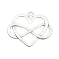 Charms Heart Infinity love Forever 22x27mm Tibetan Silver Color Pendants Antique Jewelry Making DIY Handmade Craft
