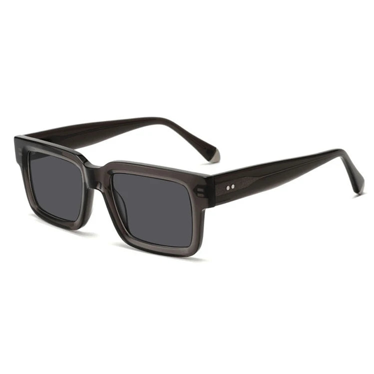 2025 Hot Selling High Quality Colorful Rectangular Patterned Acetate Frame TAC Polarized Lenses UV400 Sunglasses