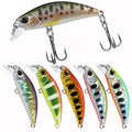 Retail 38mm-3.2g 17 Colors Sinking Minnow Bait 3D Eye Submerge Freshwater Bait Lure