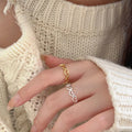 2024 New Jewelry 925 Sterling Silver Hollow Heart Shape Rings for Girl Fine Jewelry Rings