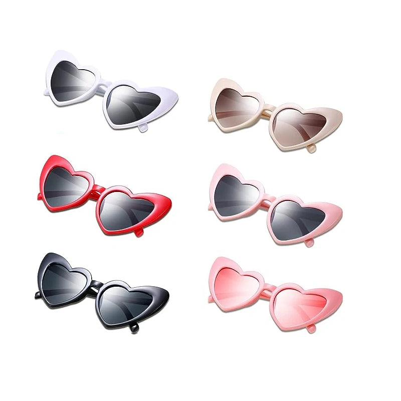 CONCHEN 2023 Hot Selling Party Gift Heart Shape Sunglasses Vintage Heart Glasses for Wedding Party