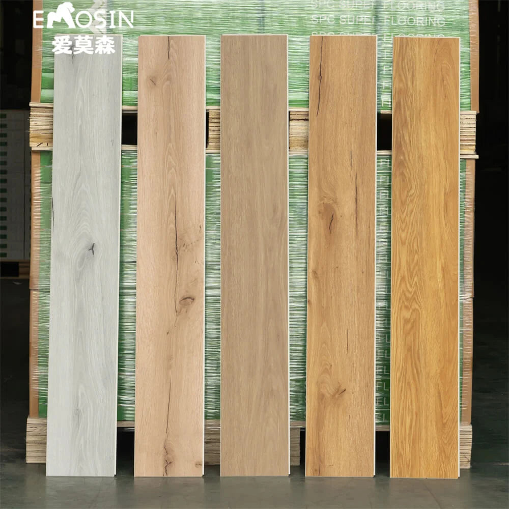 Vinyl Pvc Plank Soft Cork Backing Natural Driftwood Hickory Maple Hardwood Bamboo Real Wood Veneer Spc Flooring
