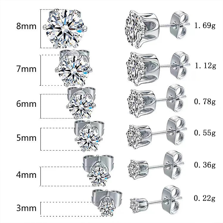 Gaby Gold Ear Piercing Wholesale Jewelry Earrings Titanium CZ G23 Astm F136 Helix Tarnish Free Titanium Earrings Fashion Jewelry