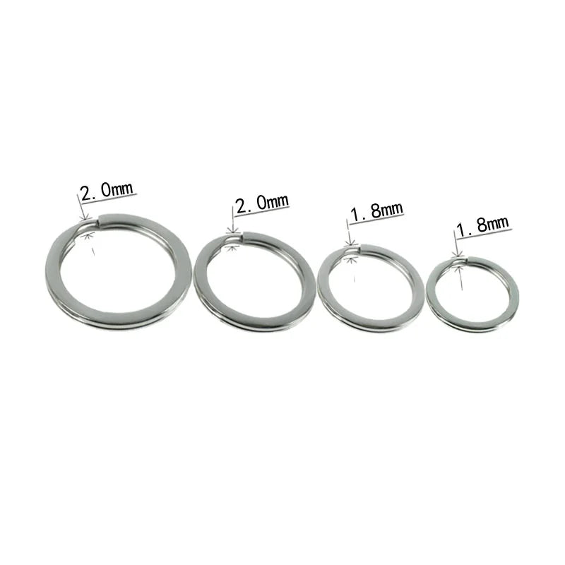 High Quality Custom Cartoon Split Key Rings Iron Metal Flat Round Shaped Connectors 20/25/28mm Metal Keychains