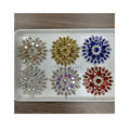 Wholesale Round Flower Patches Crystal Rhinestone Applique Embellishments for Women Bridal Dress