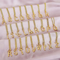 Wholesale Bamboo Shape 26 Alphabet Pendant Women A-Z Initial Letter Necklace Jewelry