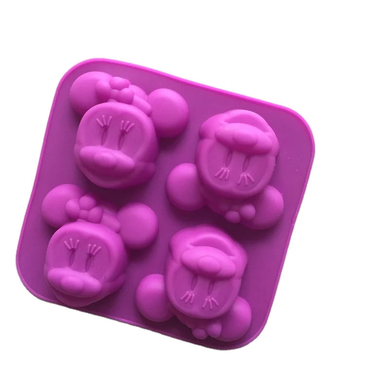 Factory Price Silicone Molds for Cake Decoration Cartoon Girl Mouse Fondant Mold Saffron Baking Tools OEM/ODM Welcome