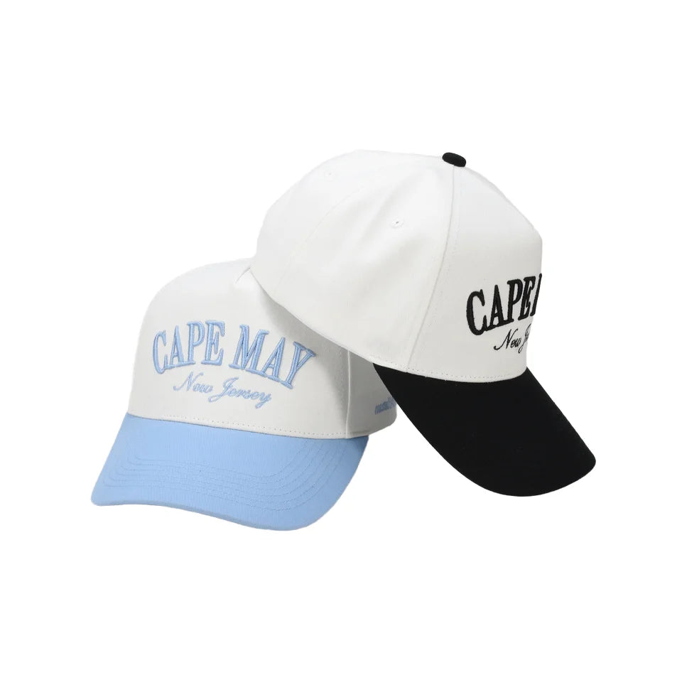 Customizable 3D Embroidered Logo Sky-Blue Brim Adjustable Back Buckle 5-Panel Two-Tone Hip Hop Fleece Performance Cap for
