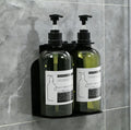 Large Capacity 32oz Green Color Soap Dispenser Shampoo Shower Gel Double Dispenser for Soap with Stainless Steel Holder