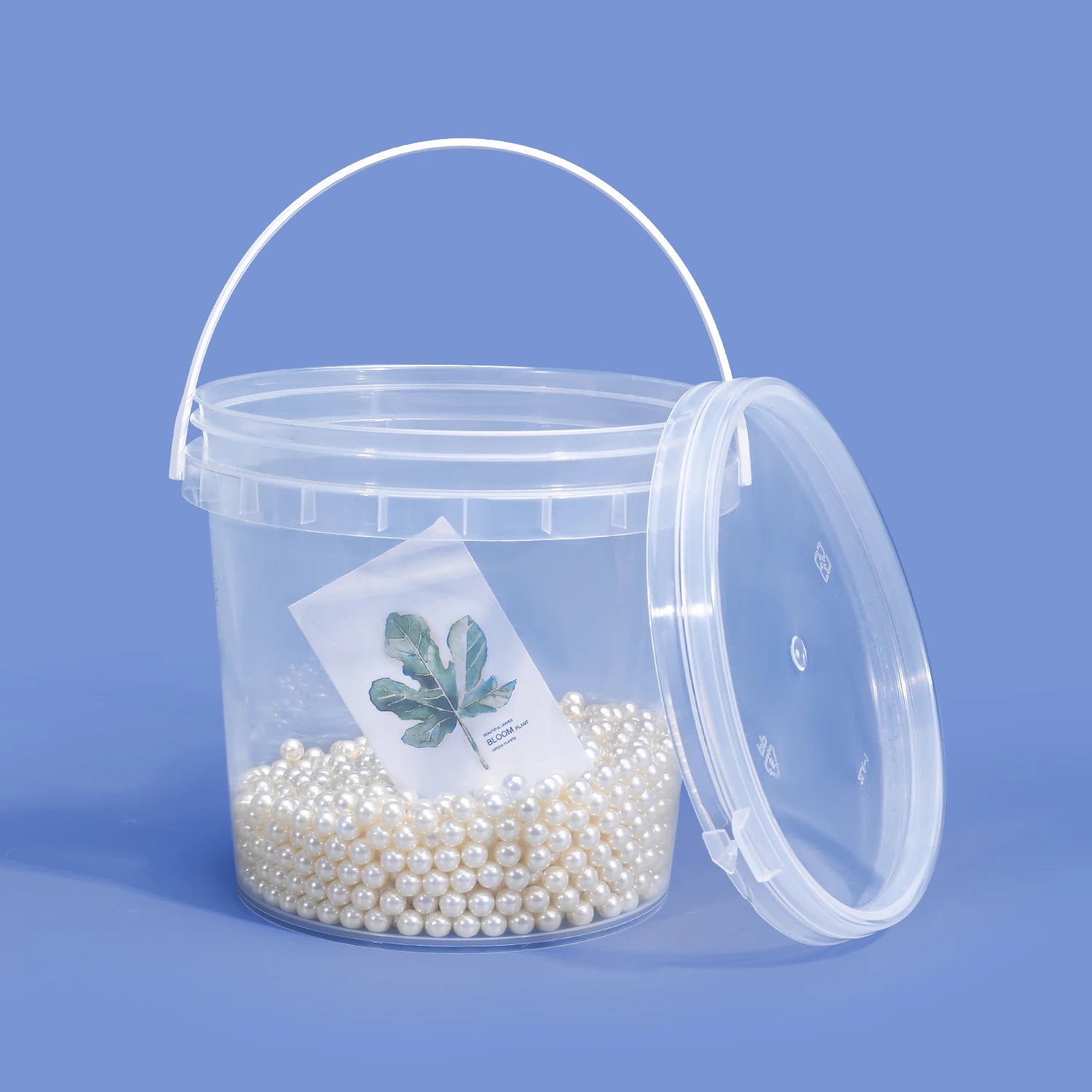 BPA Free Transparent Ice Cream Packing 1L Plastic Buckets Pail Clear Plastic PP Bucket Food Grade Round Barrel