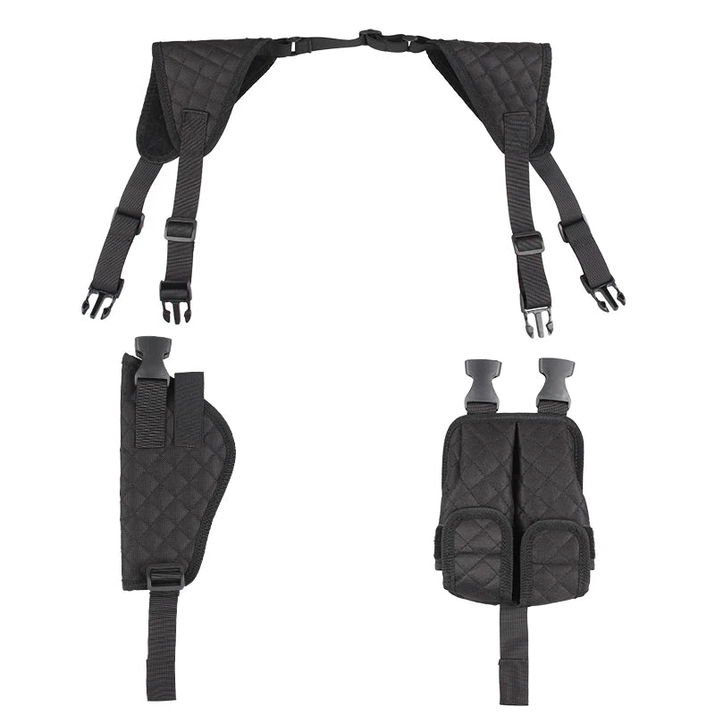 Flying Art H212 Tactical Durable Concealed Carry Adjustable Universal Right Left Bag Shoulder Holster Magazine Pouch 600D Nylon