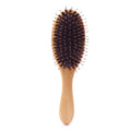 Eco-Friendly Portable Paddle Hairbrush for Women Boar Hair Brush Natural Boar Bristle Brush Laser Type Wooden Hair Brush