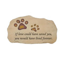Pet Memorial Stone with Paw Prints Resin Plaque with Brown Paw Prints for Garden Decor Sympathy Gift for Pet Loss Remembrance