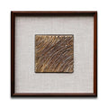 Khaki Pleats Ceramic Artwork High Temperature Porcelain Wall Hanging Art for Hotel
