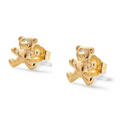 2025 Custom Fine Fashion Teddy Bear Stud Earrings Romantic 925 Silver & 18k Gold Plated for Anniversaries & Parties