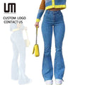 2025 New Women Denim Pants - Vintage High Waist Striped Skinny Jeans Trendy Casual Stretch Ladies Jeans (OEM/ODM Wholesale)