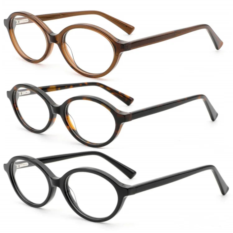 2025Acetate Eyeglasses Frames Optical Frame Oval Eyeglass Frames Factory Direct Sales Polygonal Small Frame Round Eyewear