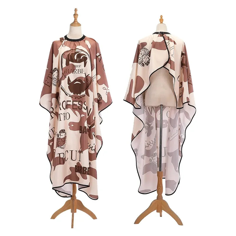 High-grade hairdresser salon hair-cut non-stick hair color polyester taffeta material hairdressing apron cutting cape