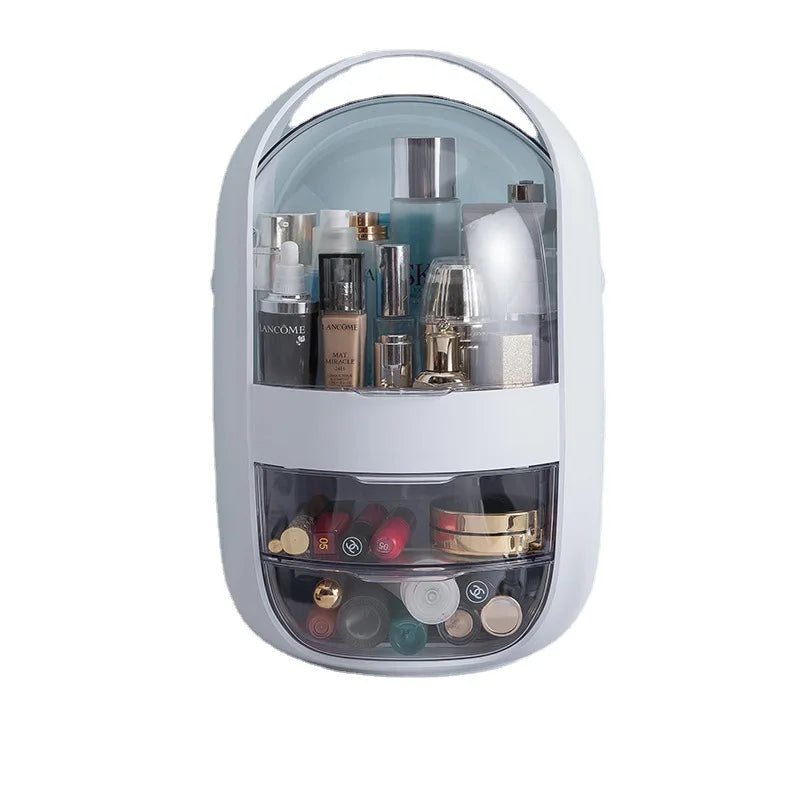 Multifunction  Cosmetics  Desktop Storage Box Makeup Two-layer Cosmetic Storage Box Container Desktop Drawer Beauty Organizer