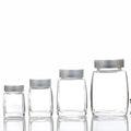 High White 100ml 180ml 360ml 750ml Square Honey Jam Sauce Glass Jar With Plastic Lid