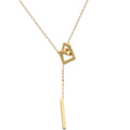Fashion Women Sweater Chain Necklace Matching Stainless Steel Clavicle Choker Necklace Geometric Elements Square Buckle Necklace