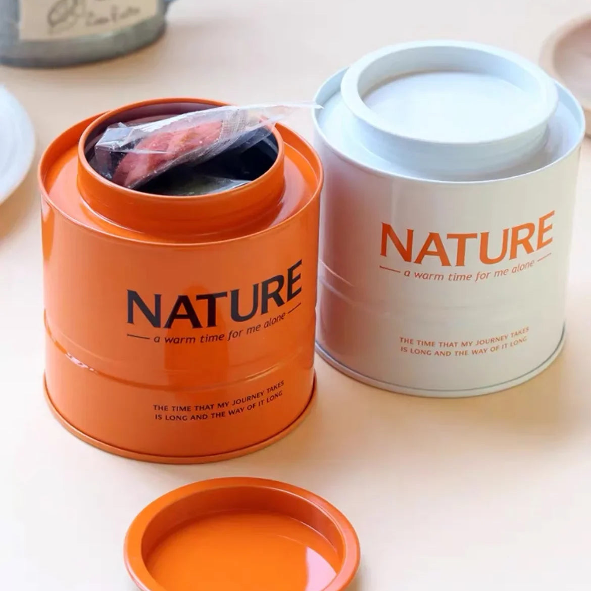 RTS Fast Delivery Luxury Tea Jar Tin Cans Box Packaging Colorful For Loose Tea Metal Tin Cans Container Canister Airtight