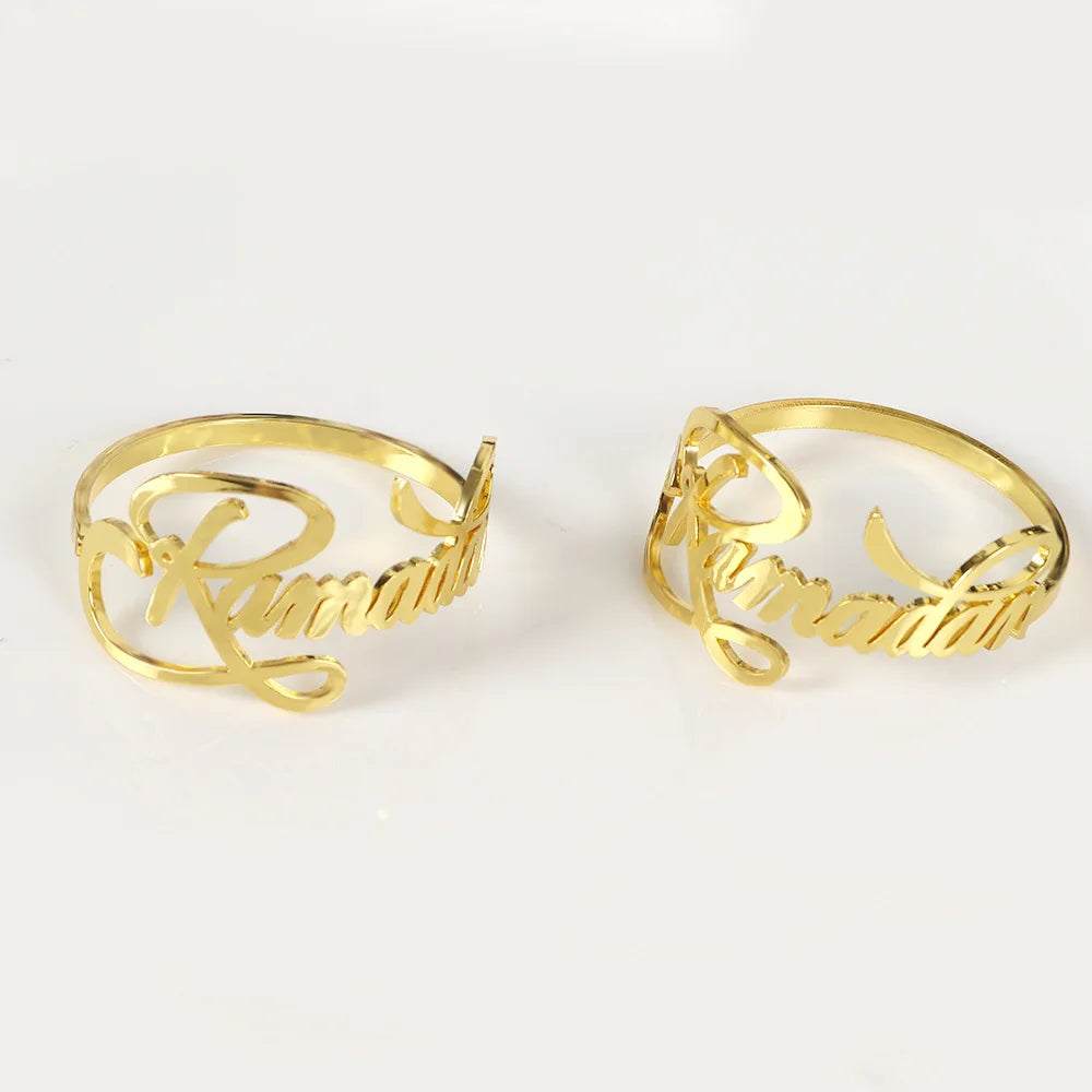 Ramadan Celebration Napkin Rings Gold Ramadan Napkin Holder