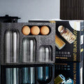 High Borosilicate 3Pcs Vertical Food Coffee Storage Glass Jar With Wooden Lid EPE Package Containers Set