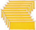 10-Pack 6-1/4-Inch Yellow Beehive Bee Frames with Waxed Pine Wood Foundation Commercial Unassembled Condition