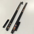 YFen Premium Quality 1/2 PC Billiard Cue 100% Carbon Fiber Shaft Maple Wood Butt Steel Extension Protector for Pool Sticking