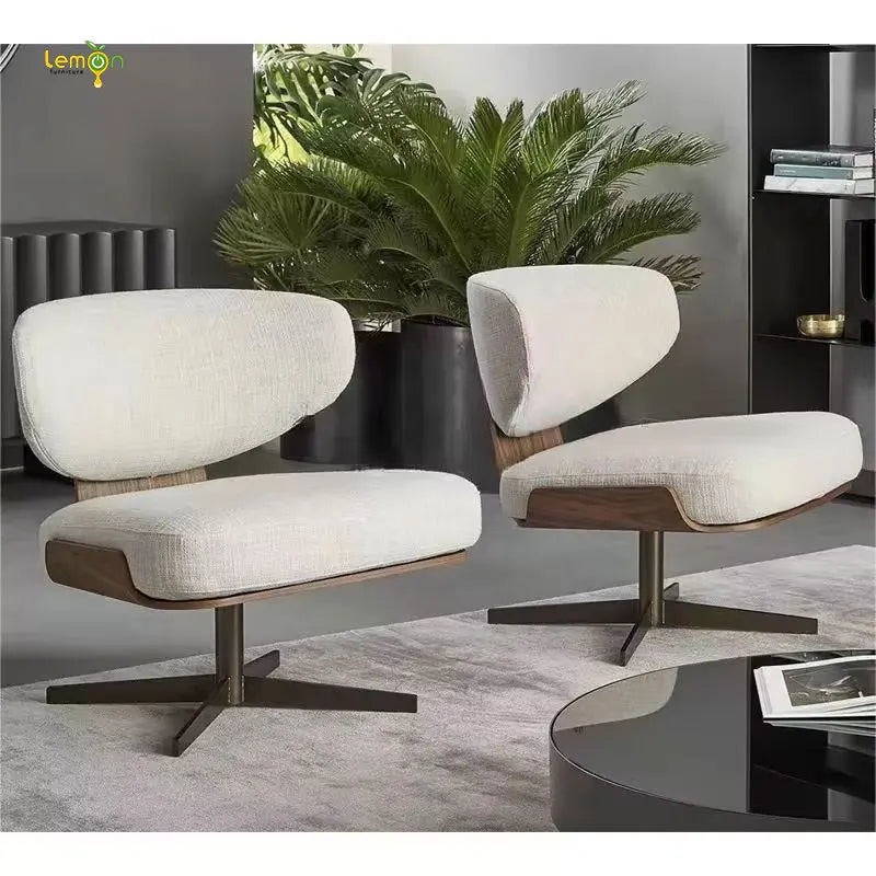 Rotatable Upholstered Designer Furniture Hotel Leisure for Living Room Lounge Armchair