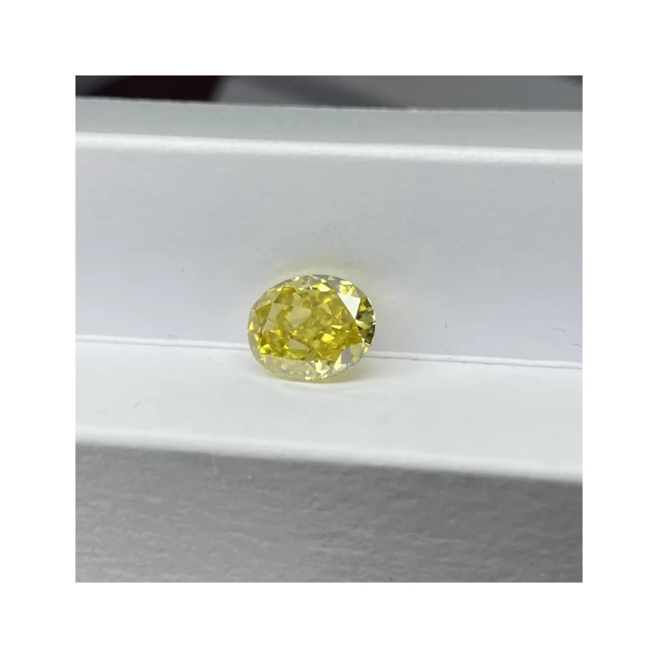 Vivid Yellow Oval Ice Crushed Cut Moissanite Diamond 5x7mm 1 Carat 7x9mm 2 Carat Moissanite Loose Stone Oval